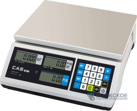 Весы торговые настольные CAS ER JR-30СВ LCD