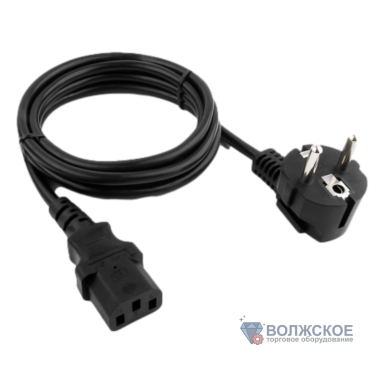 Кабель питания сетевой 220V (3x0.75, 10А, евровилка, 1,5м)