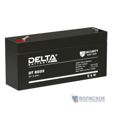 Аккумуляторная батарея Delta DT 6033 (6V / 3.3Ah)