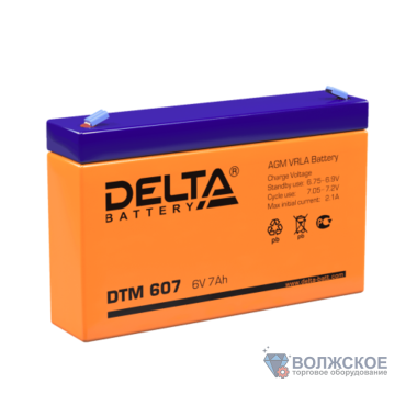 Аккумуляторная батарея Delta DTM 607 (6V / 7Ah)