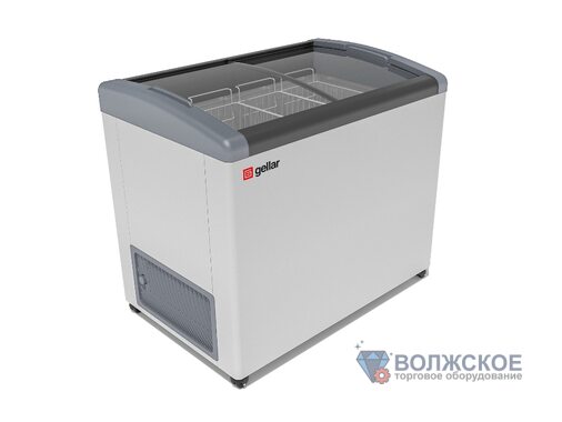 Морозильный ларь GELLAR FG375E 335л изогнутое стекло