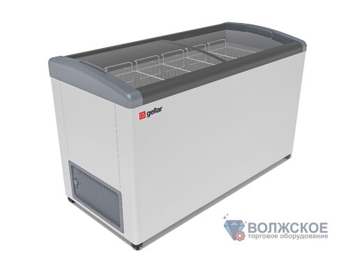 Морозильный ларь GELLAR FG575E 490л изогнутое стекло