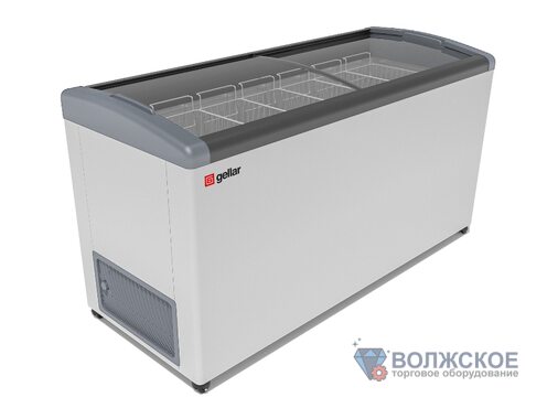 Морозильный ларь GELLAR FG675E 565л изогнутое стекло