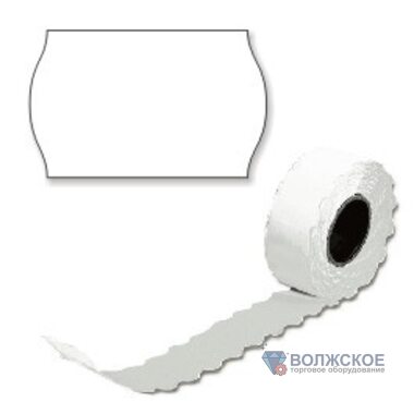 Этикетки 26х16мм волнистый край белые Prix