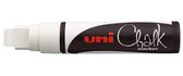 Маркер меловой Uni Chalk 17K 15мм клиновидный, белый