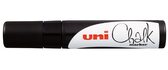 Маркер меловой Uni Chalk 17K 15мм клиновидный, черный