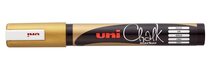 Маркер меловой Uni Chalk 5M 1,8-2,5мм, овальный золотой