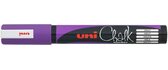 Маркер меловой Uni Chalk 5M 1,8-2,5мм, овальный фиолетовый